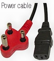 Cables 3-prong plug male to kettle plug (IEC) female