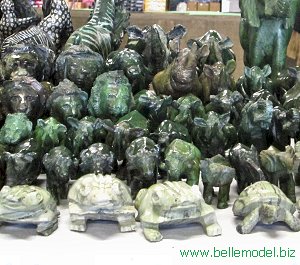 Sculptures - stone - verdite. South Africa, Pretoria, Villieria