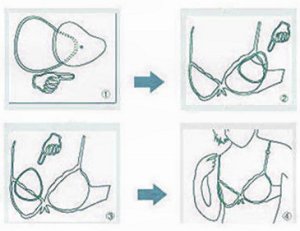 Put on your bra. Insert the sponge padding into your bra. South Africa, Pretoria, Gezina