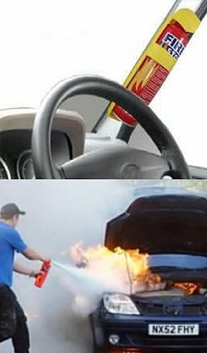 Portable fire extinguishers. South Africa, Pretoria, Villieria