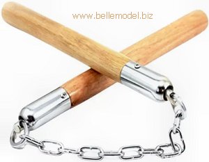 YingCai - wooden nunchaku with chain. South Africa, Pretoria, Villieria