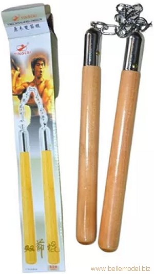 YingCai - wooden nunchaku with chain. South Africa, Pretoria, Villieria