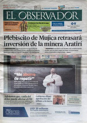 Newspapers - El observator - Martes 21 de Junio 2011. Buy from South Africa, Pretoria, Villieria